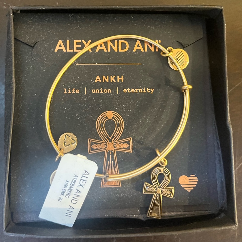 Alex and Ani Ankh Charm Bracelet